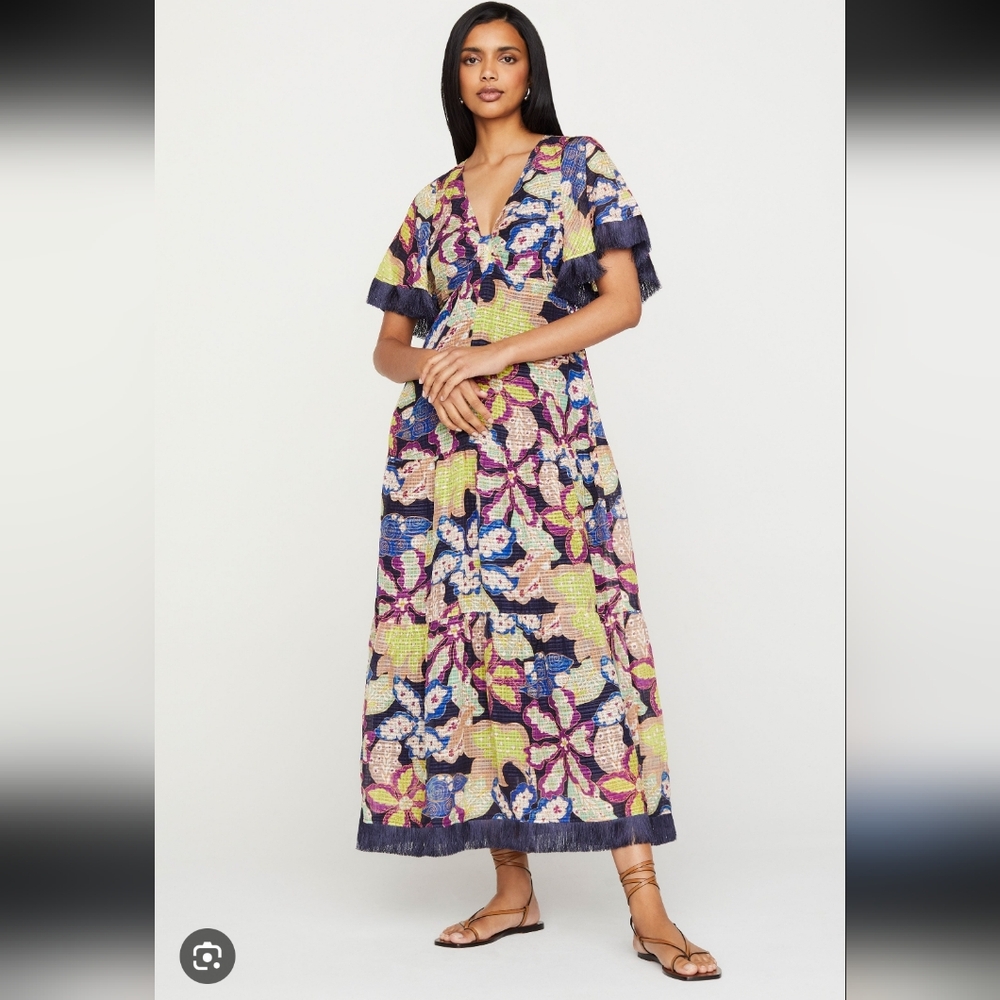 Marie Oliver Bernadette Maxi Dress - Iris Doodle